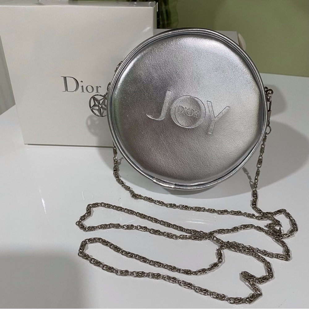 Dior mini Silver Cosmetic pouch mini crossbody